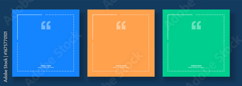 3D bubble testimonial banner, quote, infographic. Social media post template designs for quotes. Empty speech bubbles, quote bubbles and text box. Vector Illustration EPS10.
