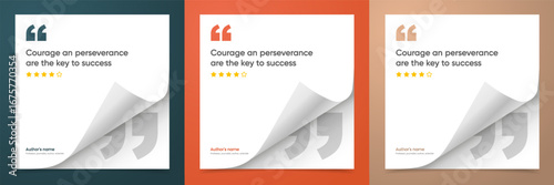 3D bubble testimonial banner, quote, infographic. Social media post template designs for quotes. Empty speech bubbles, quote bubbles and text box. Vector Illustration EPS10.