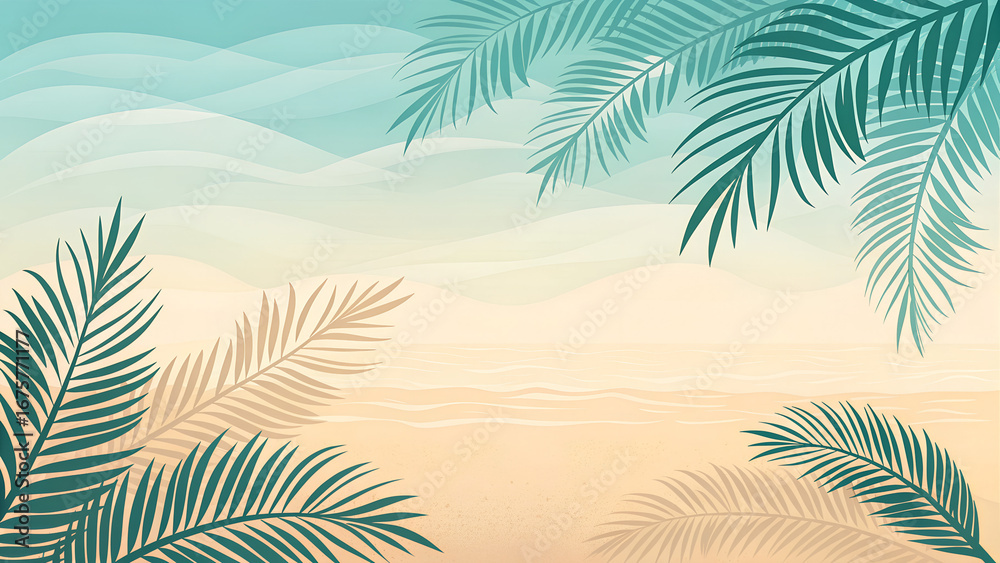 Fototapeta premium Morning Palm Breeze 