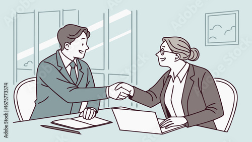 Business handshake agreement meeting partnership deal collaboration success negotiation teamwork concept