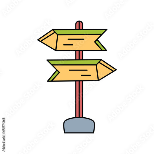 Signs  lineal color line icon with white background vector stock illustration