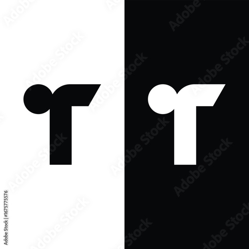 Letter T Earphone Logo Design Vector Stock Vector.