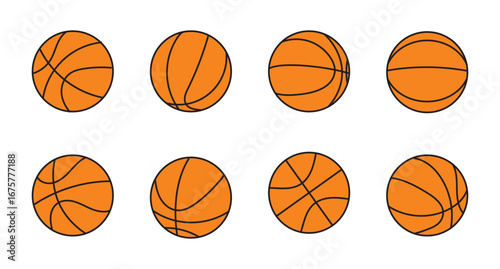  Basketball ball icon. Basketball logo vector icon flat . eps 10