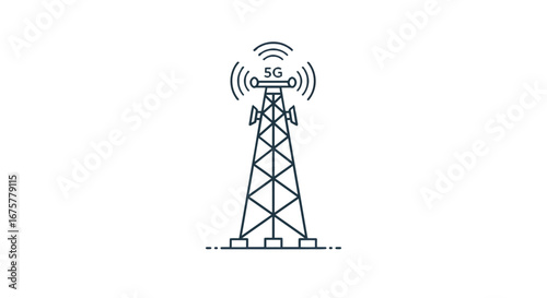 Communication tower radio tower cellular tower signal tower antenna tower technology telecom tower network tower on transparent background