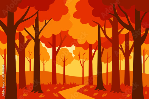 autumn landscape with trees