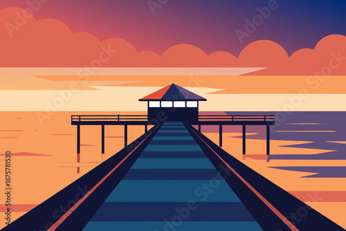 sunset on the beach