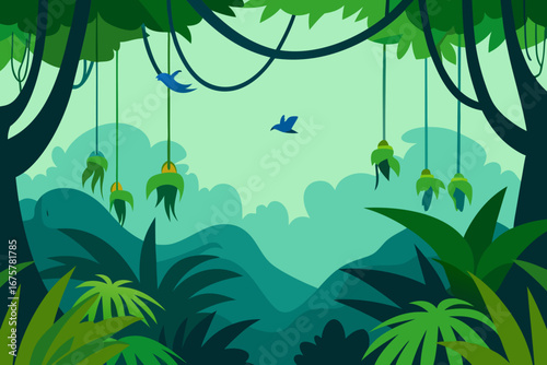 tropical island with palm trees