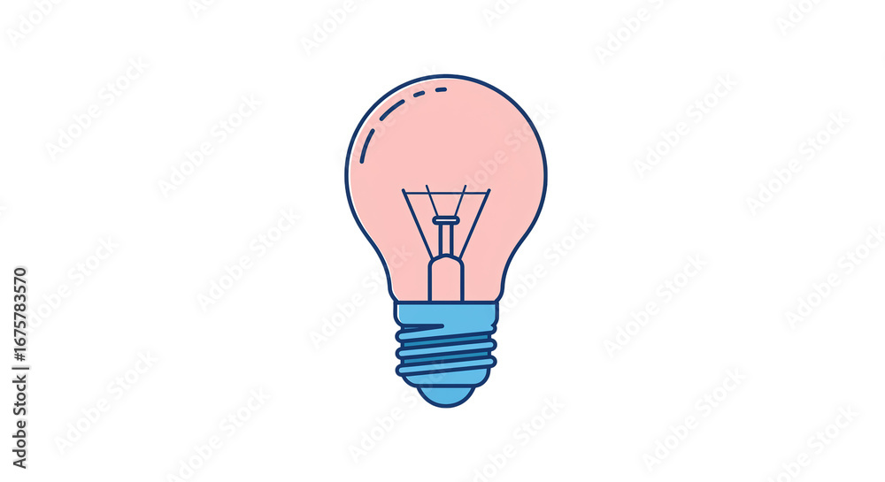 Fototapeta premium Light bulb idea innovation energy electric creative solution inspiration invention concept art design on transparent background