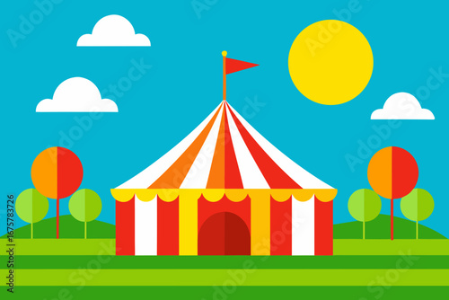 circus tent vector illustration