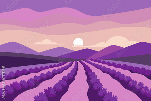 sunset in the mountains