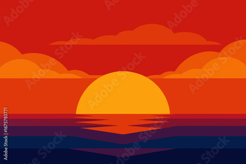 sunset on the beach