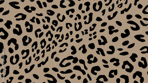Brown and black leopard skin texture. Animal print background. Luxury wallpaper.