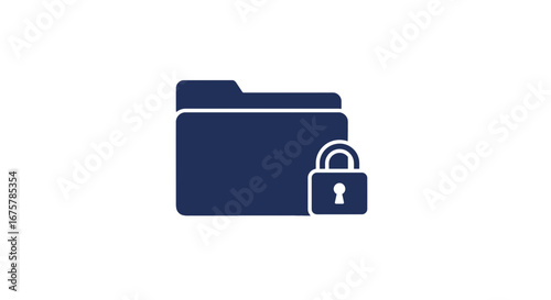 Secure folder data privacy protection file management confidential information safety and security concept on transparent background