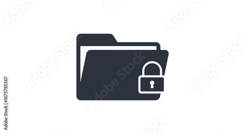 Secured folder data protection privacy confidential file management safety information security access control on transparent background