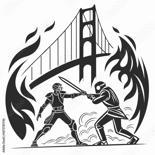 Epic duel on the golden gate bridge