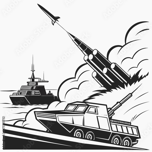 Naval missile launcher and warship