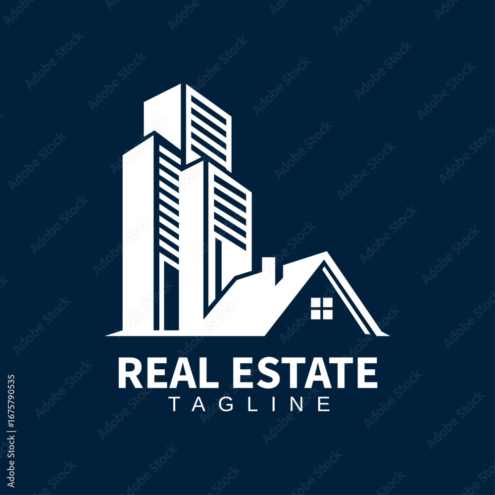 Fototapeta premium Home Property Logo Concept, Clean and Modern Real Estate Symbol for Corporate Identity
