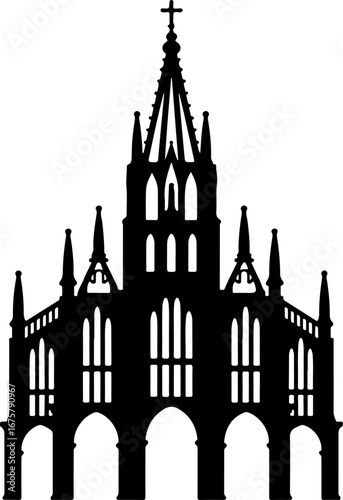 Prague Church Vector Art, Parroquia de San Miguel Arcángel