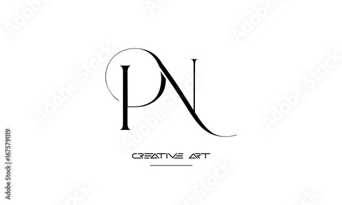 NP, PN, N, P abstract letters logo monogram