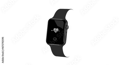 Smartwatch fitness tracker health monitor heart rate activity sleep tracker wrist device technology gadget on transparent background