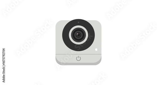 White security camera surveillance system home monitoring device technology equipment safety gadget innovation on transparent background