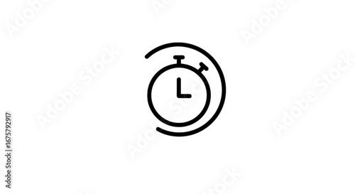 Timer icon countdown time clock watch deadline hour minute second moment stopwatch schedule urgency on transparent background