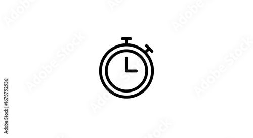 White time timer stopwatch deadline countdown urgency hour minute second clock watch icon vector graphic on transparent background