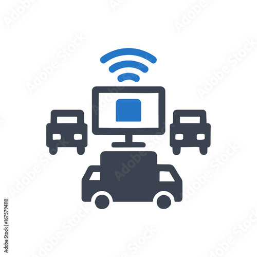 Vehicle Fleet Tracking Icon
