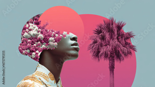 palm tree Puppetmind collage image -