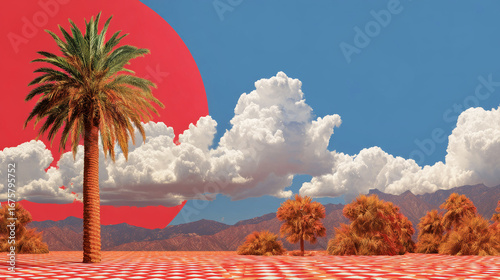 palm tree Puppetmind collage image