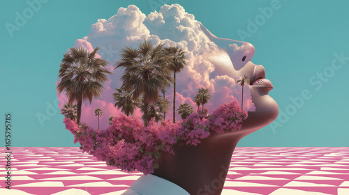 palm tree Puppetmind collage image