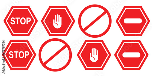 stop sign isolated on white