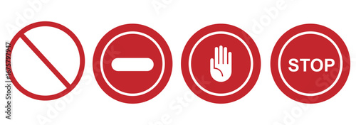 Bold Red Octagon STOP Sign Icon with White Text for Traffic Safety and Road Signage Design