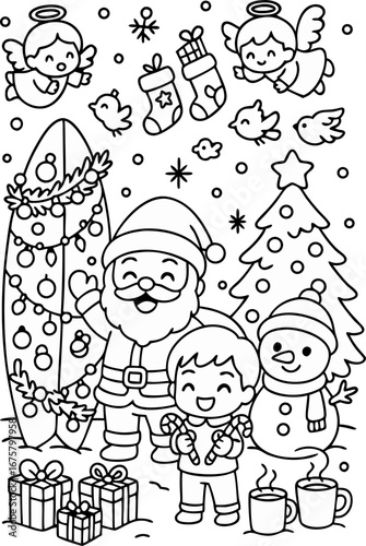 Christmas Coloring Pages for Kids & Adults | Santa, Reindeer, Snowman & Holiday Fun