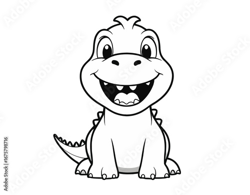 smiling dinosaurus