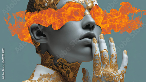 Puppetmind collage image fire