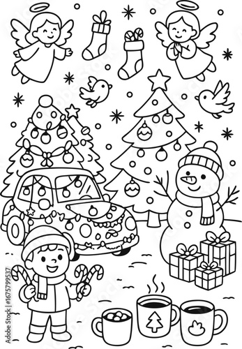 Christmas Coloring Pages for Kids & Adults | Santa, Reindeer, Snowman & Holiday Fun