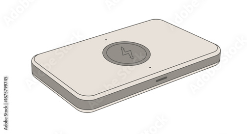 Wireless charger pad portable charging station device technology modern power supply electrical outlet adapter on transparent background