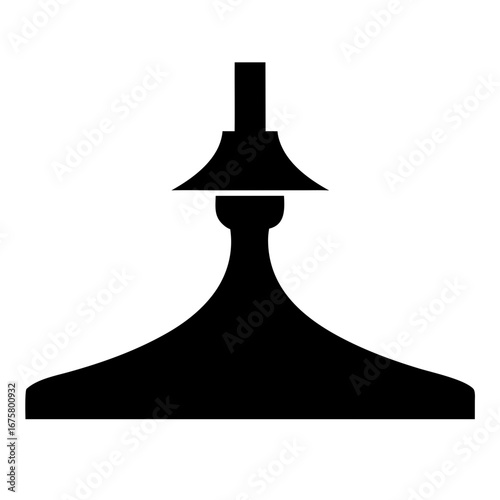 Elegant modern pendant light fixture silhouette