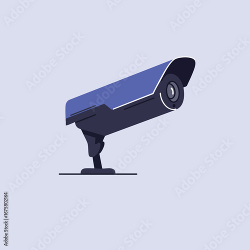 Isolated white background surveillance camera system for private safety and home protection