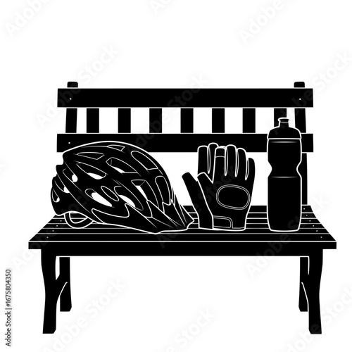 vector illustration of a bench
