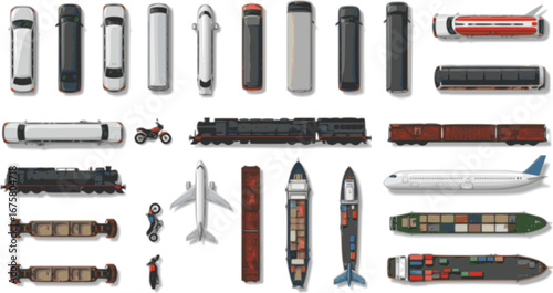 set of Tow truck, Car towing vector icon set isolated on white. Car evacuation sign. Transparent background PNG, cutout	
