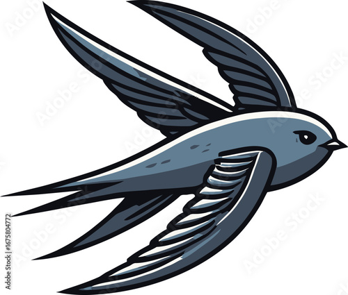 Cute cartoon a illustrator vector swift