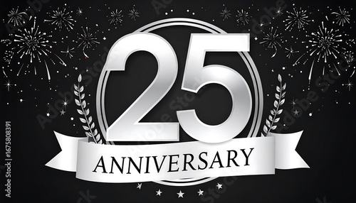 Silver 25th Anniversary celebration graphic