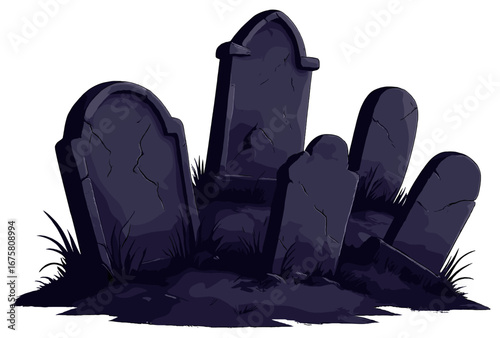 Halloween 3d icon set. featuring gravestones, haunted house, bats, pumpkin, ghost, and witch symbols