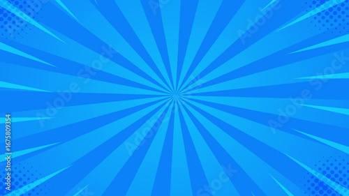 Comic book background pop art animation isolated on blue background