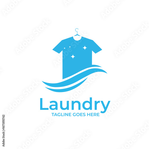 Laundry logo vector logo  concept template 