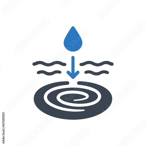 Water Absorption Circle Icon