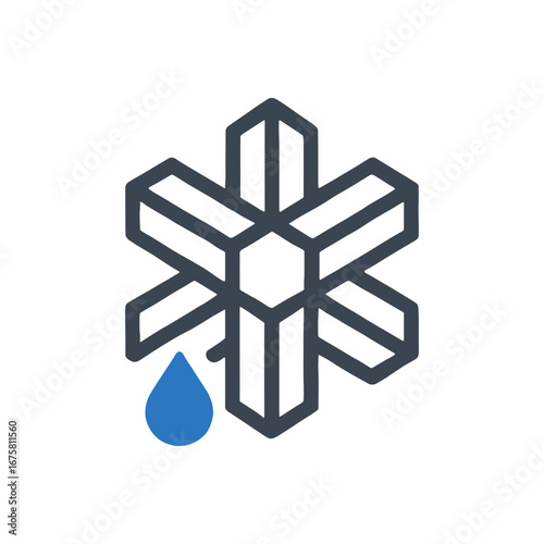 Water Freezing Temperature Icon