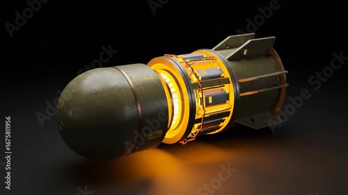 Nuclear Core: Atomic Bomb Illustration